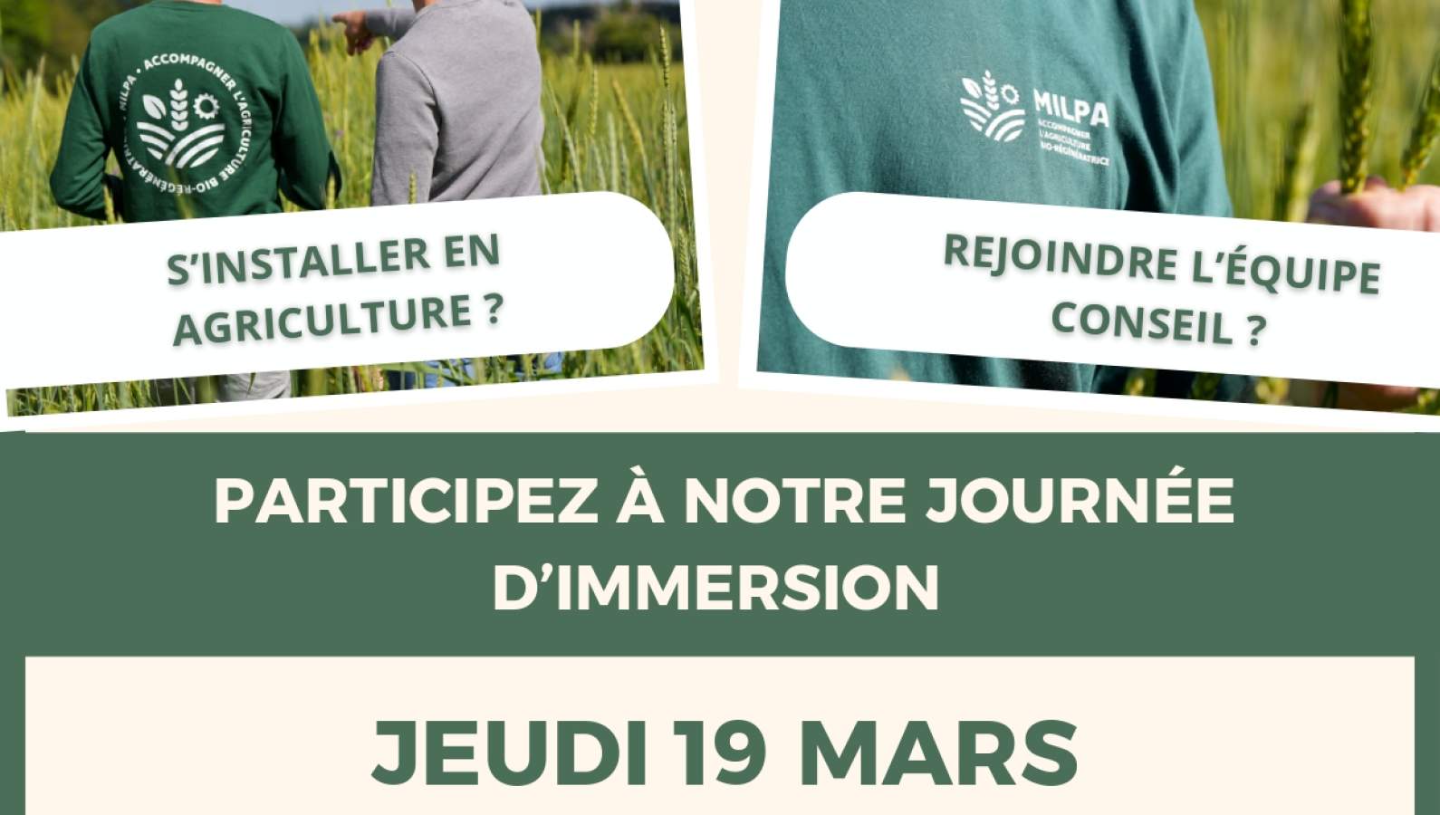 Milpa recrute – Journée d’immersion le 19 mars 2026 à Perrusson (37)